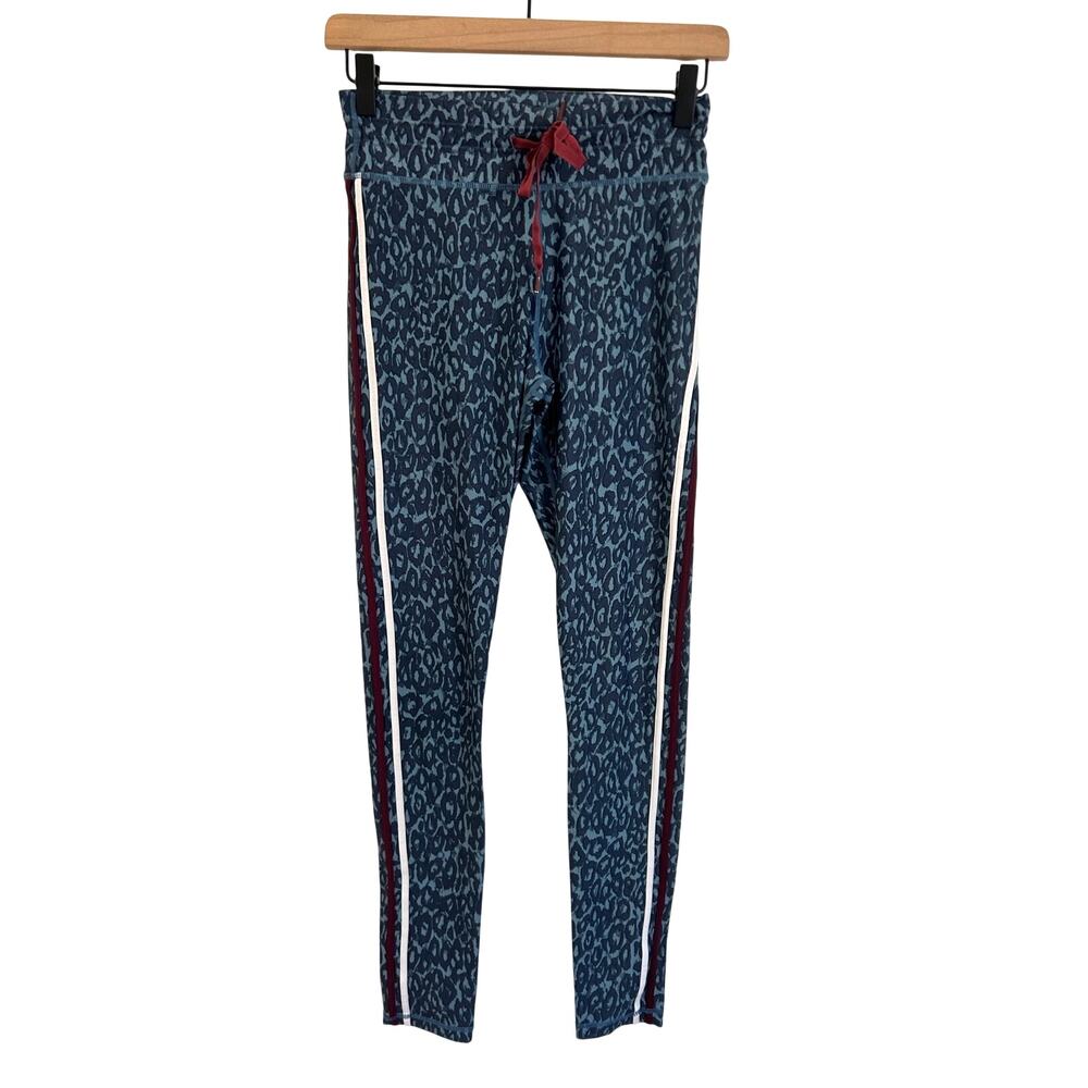 The Upside Blue Leopard Leggings Drawstring US 6